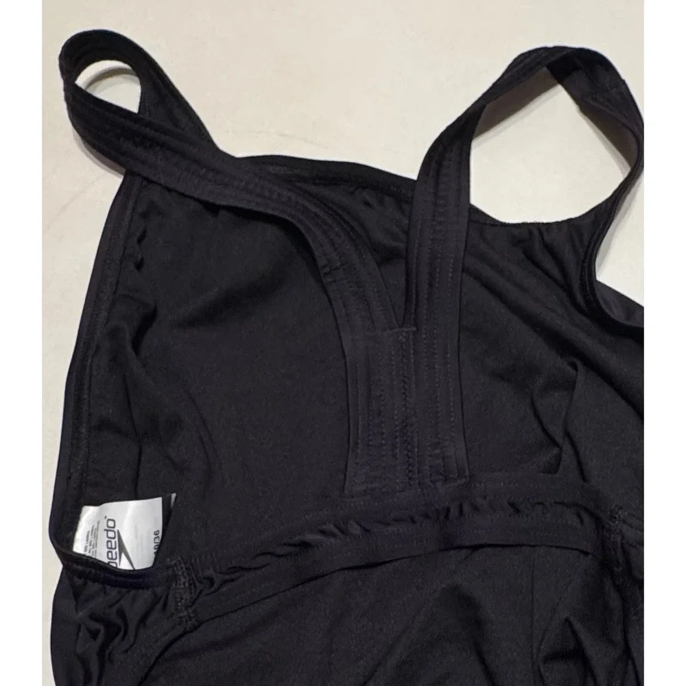 Speedo Pro LT Womens One Piece Swimsuit Black Athletic Year-Round Training 10/36